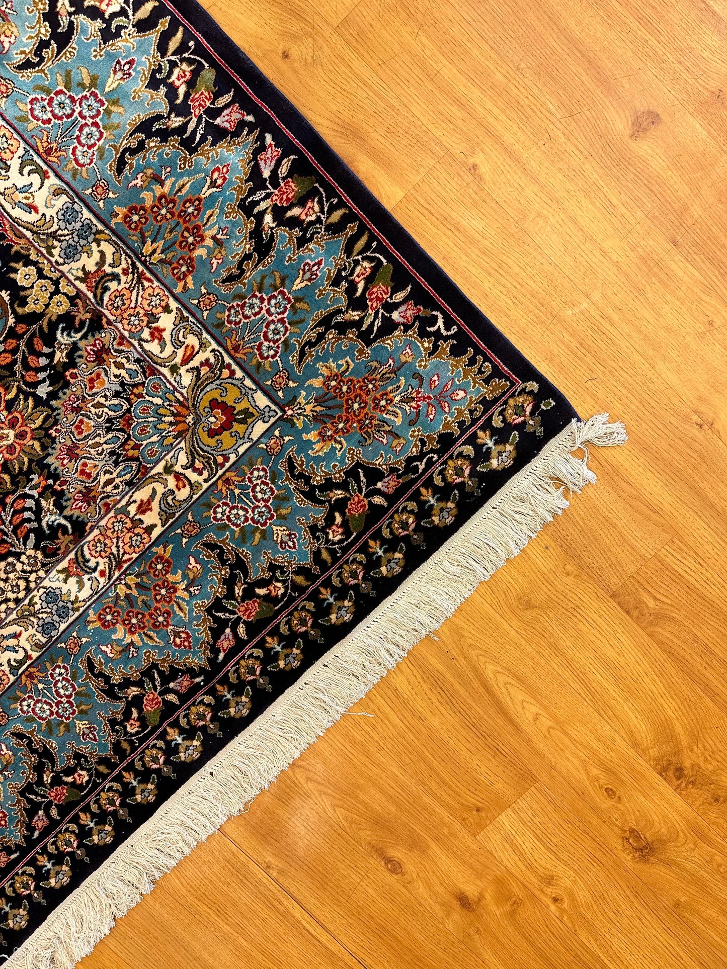 7x5 FT Multicolour Silk Carpet ArtAsiaHandicrafts
