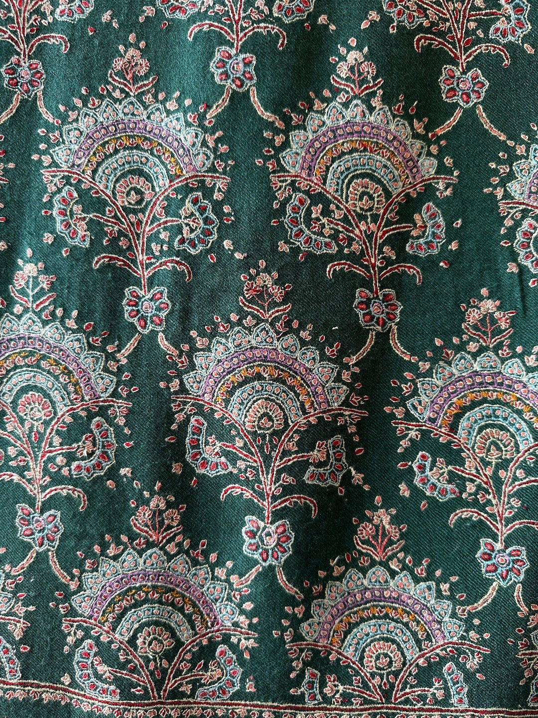 Green Bootedar Pashmina Shawl ArtAsiaHandicrafts