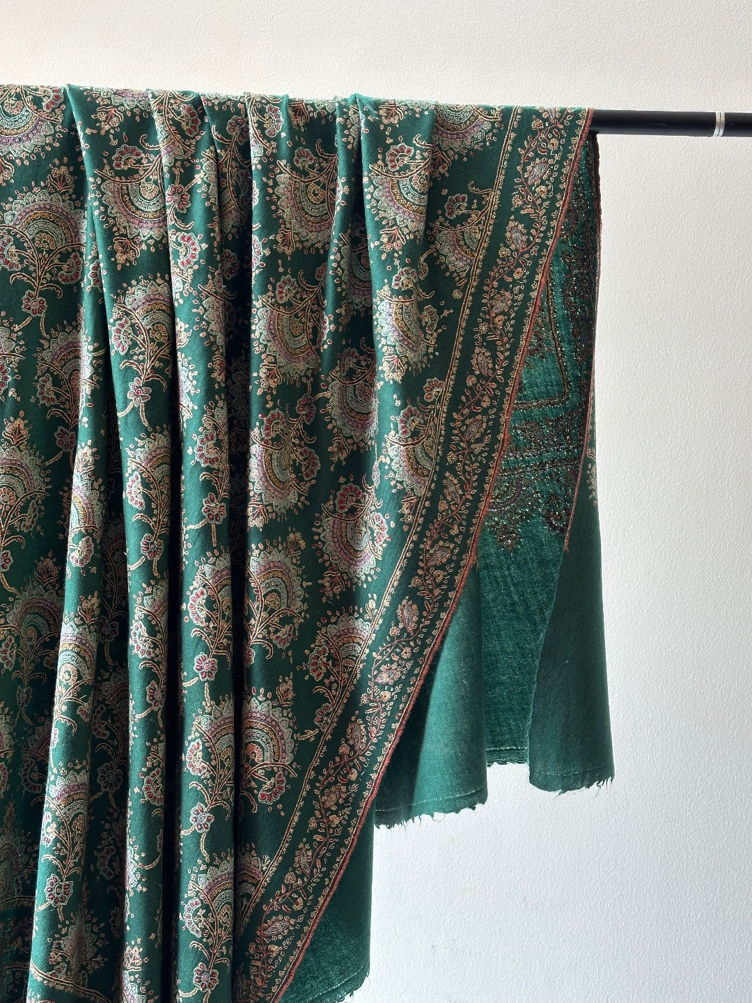 Green Bootedar Pashmina Shawl ArtAsiaHandicrafts