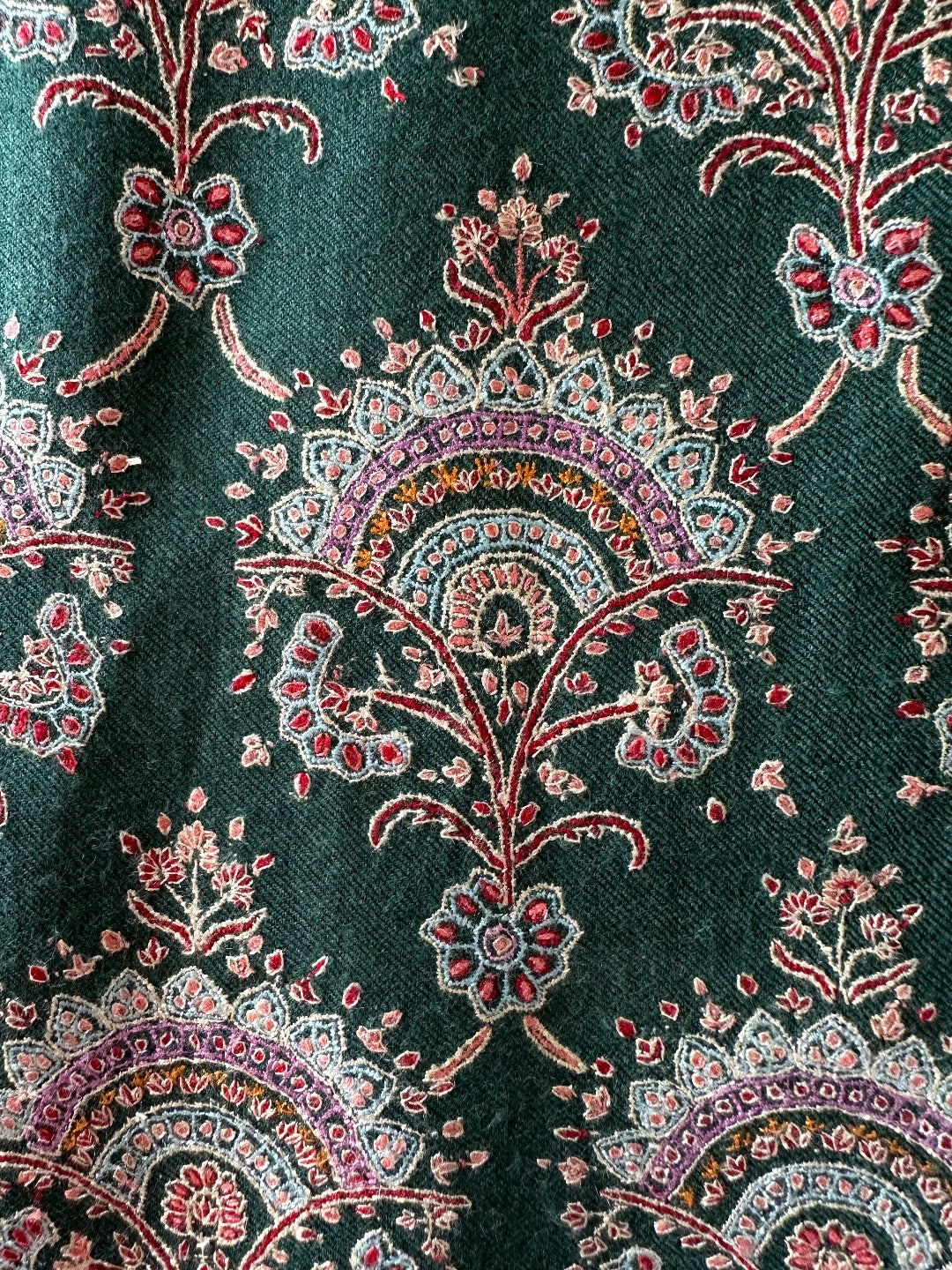 Green Bootedar Pashmina Shawl ArtAsiaHandicrafts