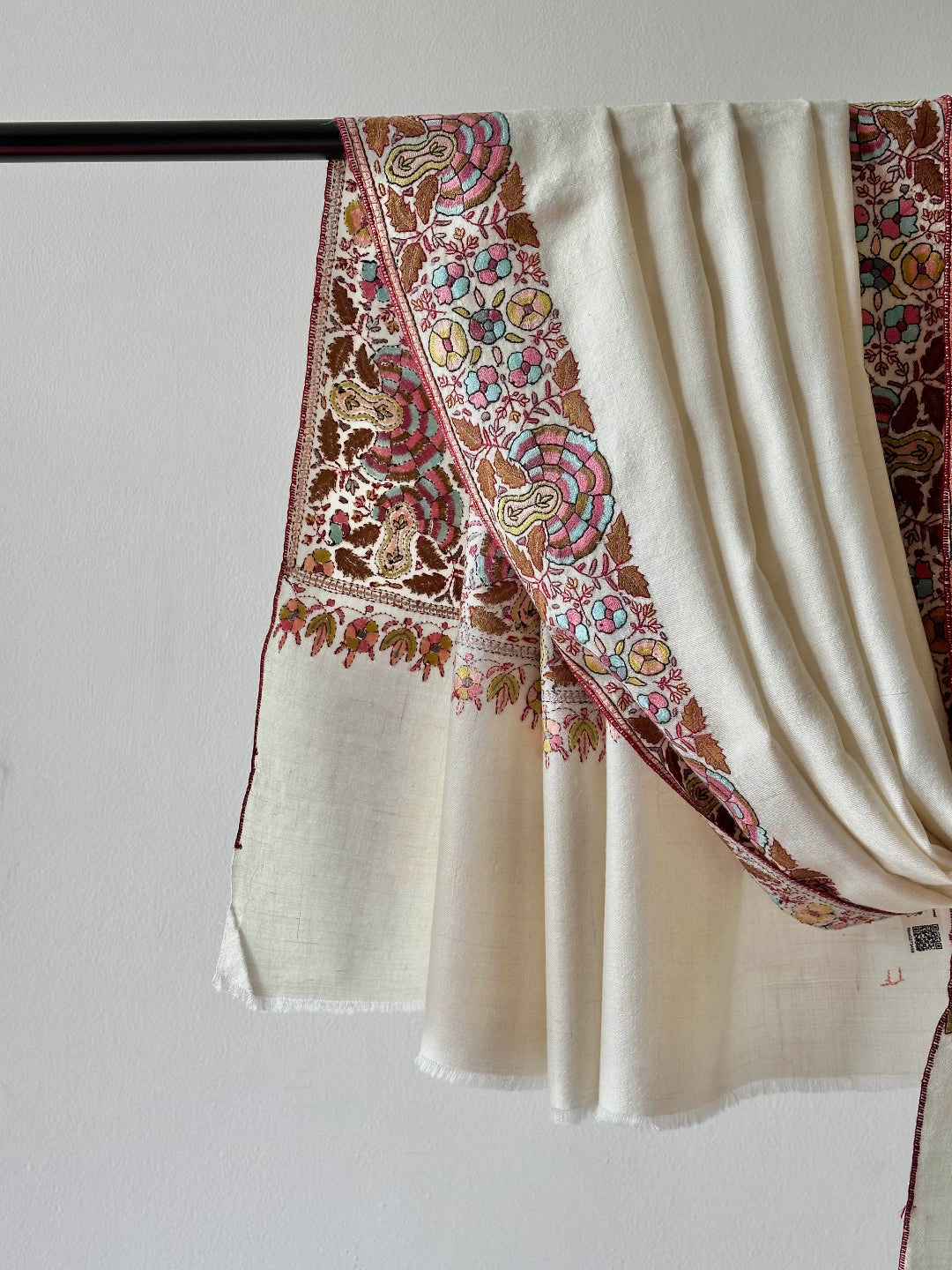 KASHMIR COUTURE MUSHROOM DESIGN PASHMINA SHAWL