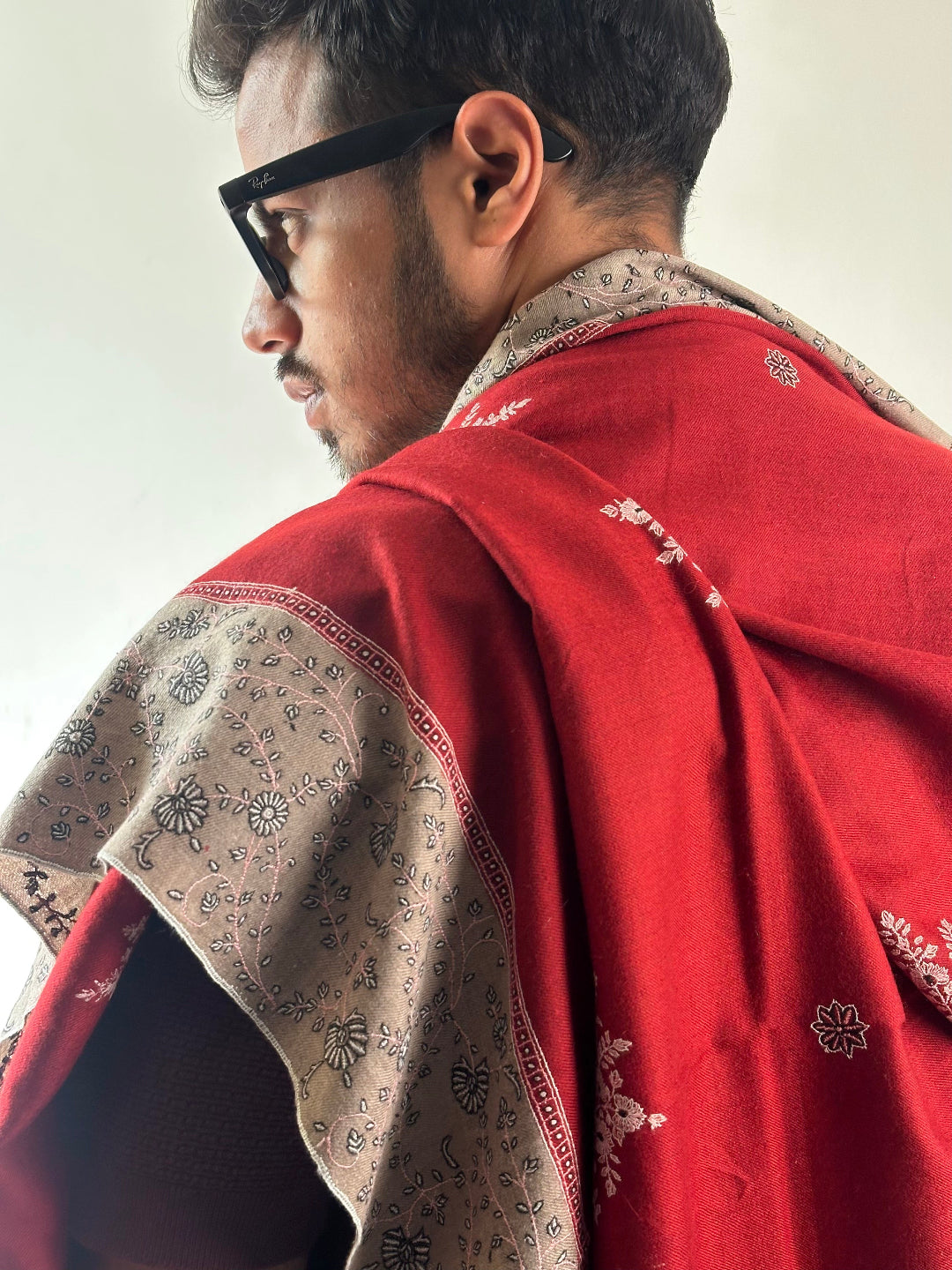 INDIAN COUTURE WEAR DOUBLE DYED PASHMINA SHAWL