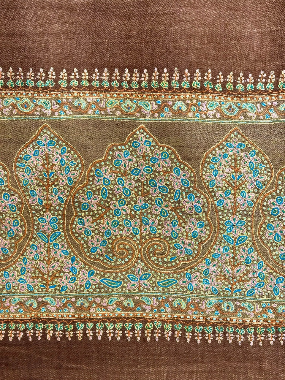 SUPERSOFT REVERSIBLE WEAVE PURE PASHMINA EMBROIDERED WRAP