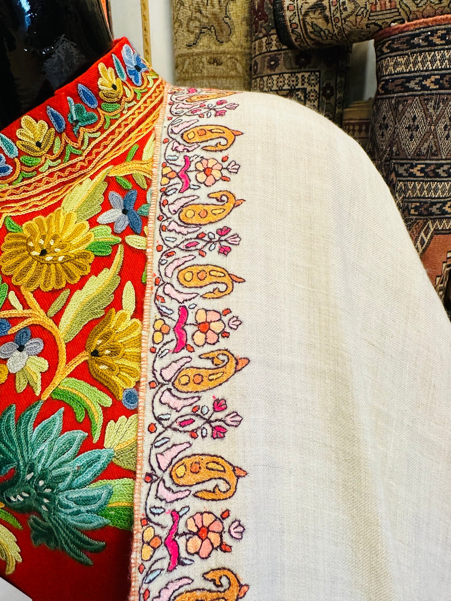 Ivory Palla Paper Mache Shawl ArtAsiaHandicrafts