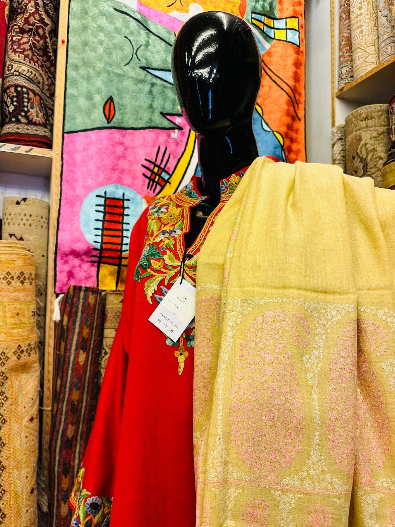Jasmine Sozni Doardaar Shawl ArtAsiaHandicrafts