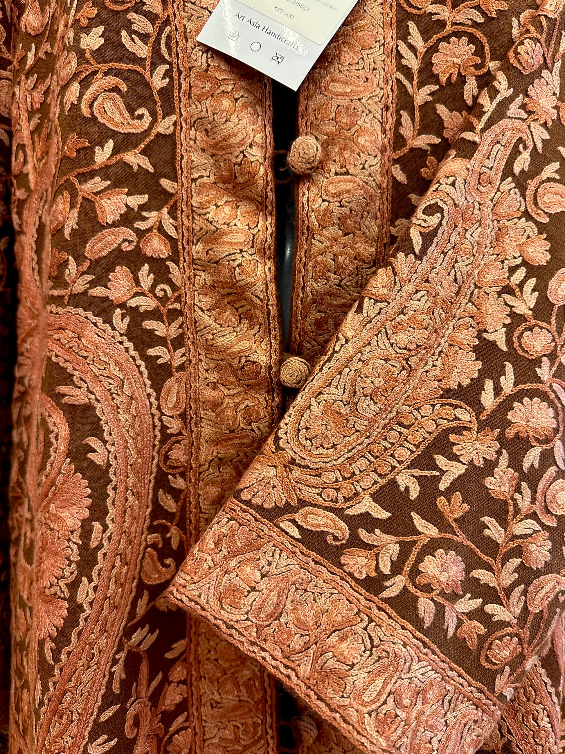 Long Brown Jacket ArtAsiaHandicrafts