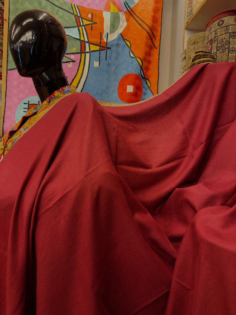 Maroon Sozni Pashmina Shawl ArtAsiaHandicrafts