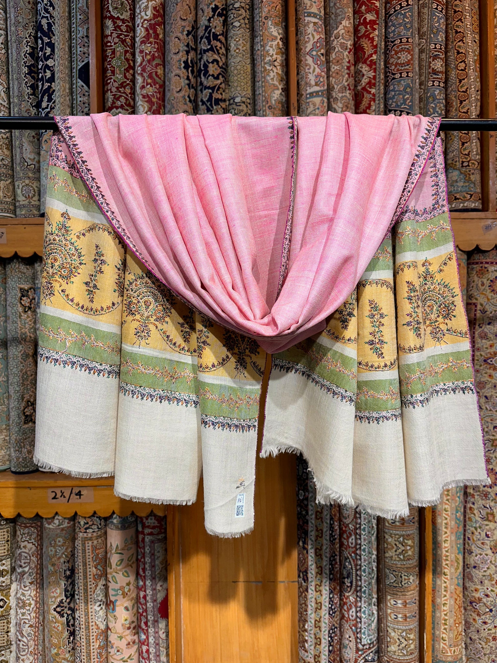 Multicolour Palla Sozni Pashmina Shawl ArtAsiaHandicrafts