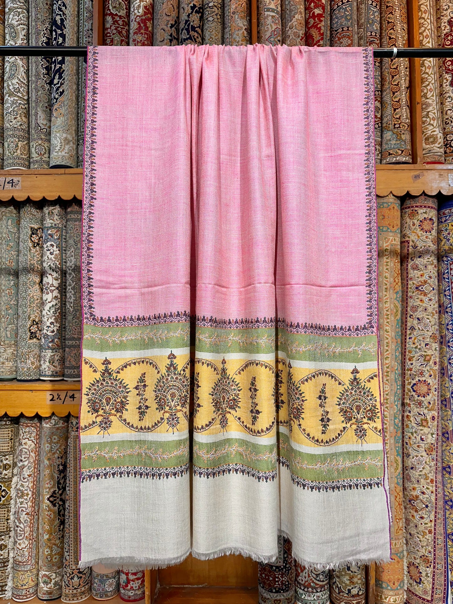 Multicolour Palla Sozni Pashmina Shawl ArtAsiaHandicrafts
