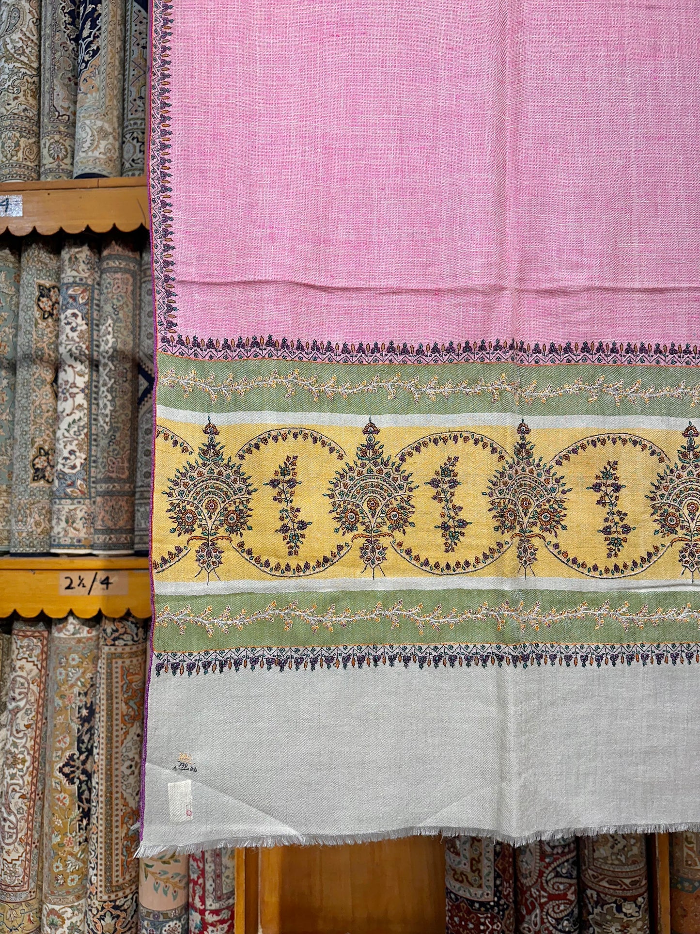 Multicolour Palla Sozni Pashmina Shawl ArtAsiaHandicrafts