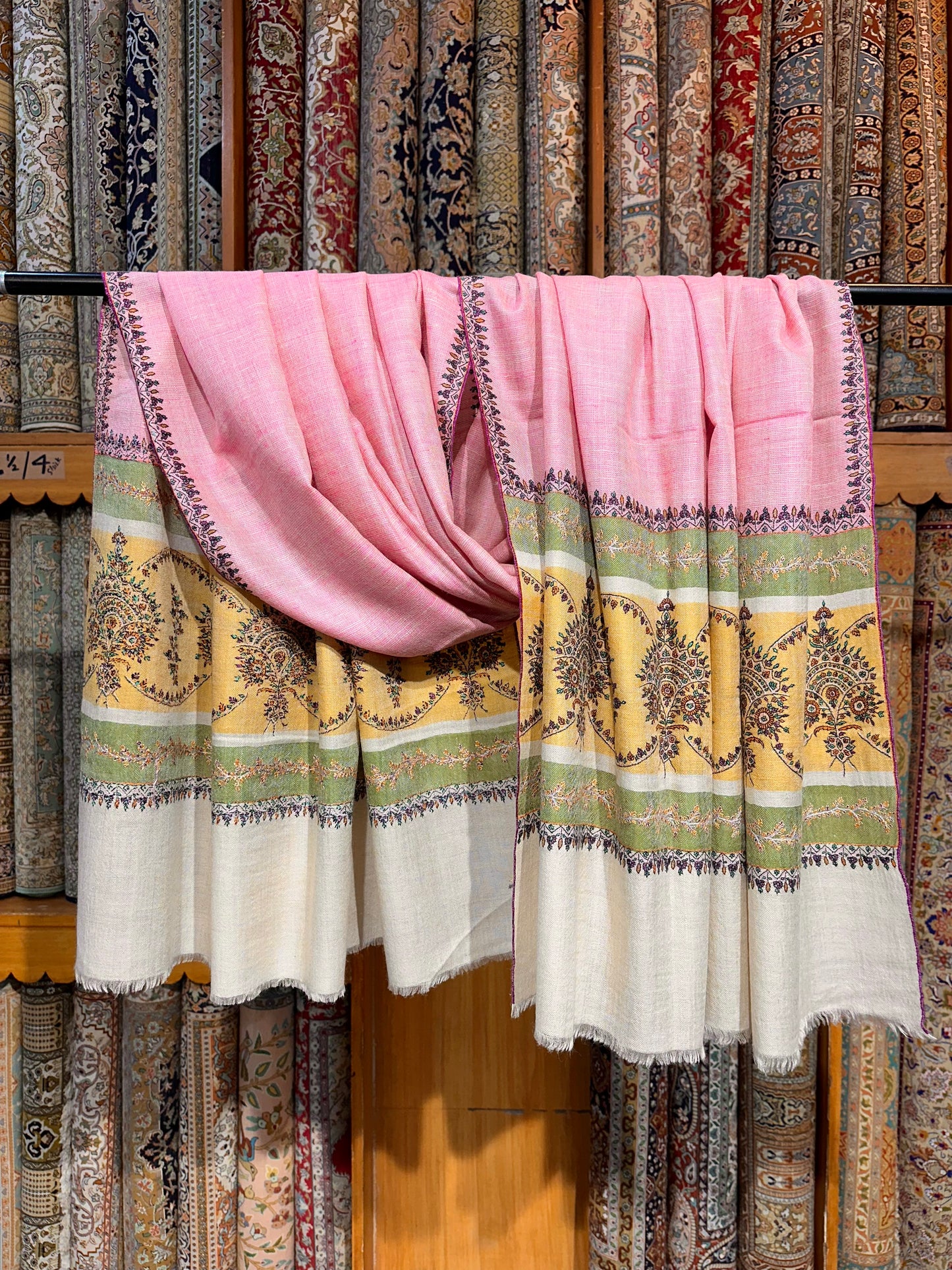 Multicolour Palla Sozni Pashmina Shawl ArtAsiaHandicrafts