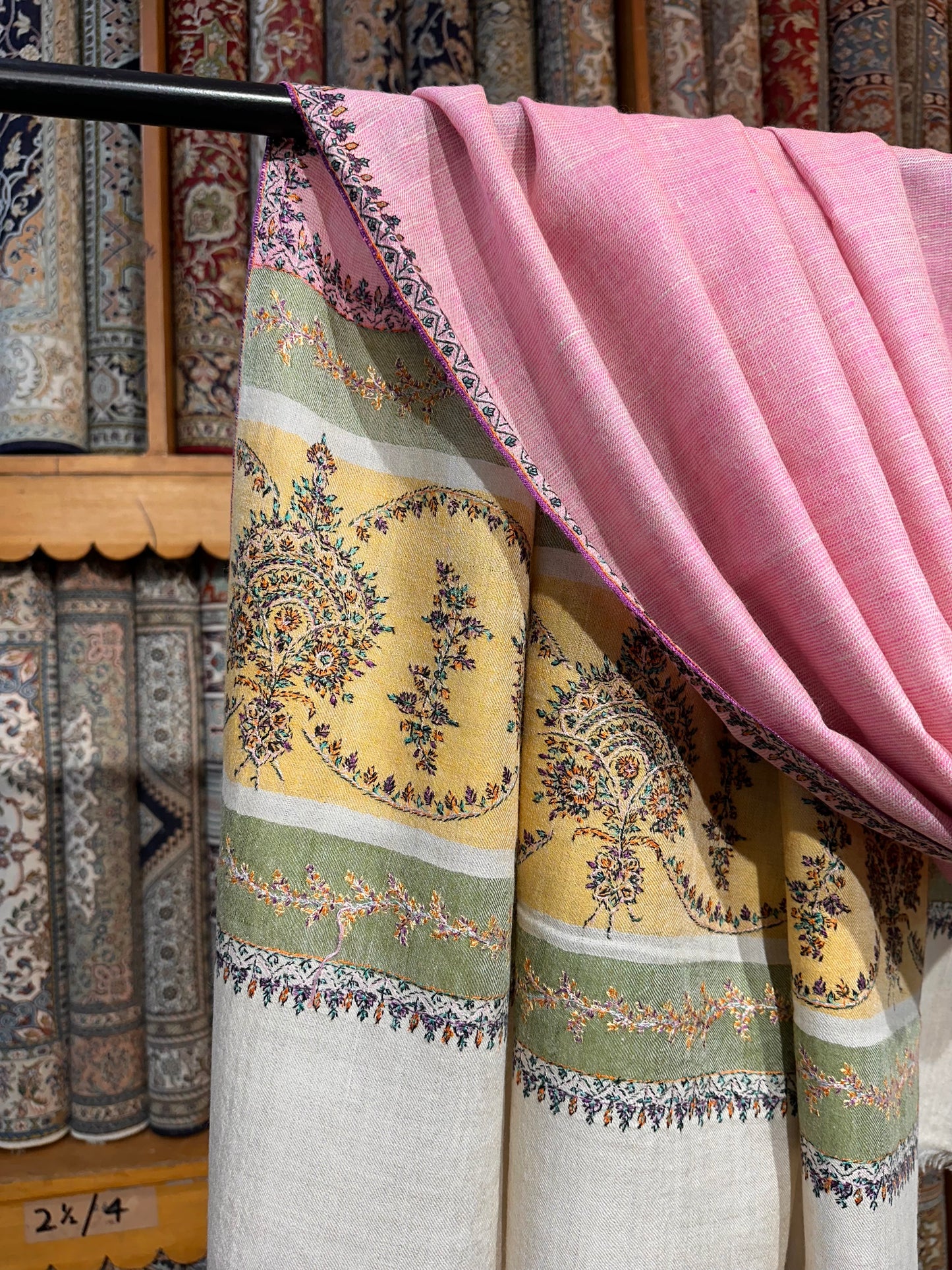 Multicolour Palla Sozni Pashmina Shawl ArtAsiaHandicrafts