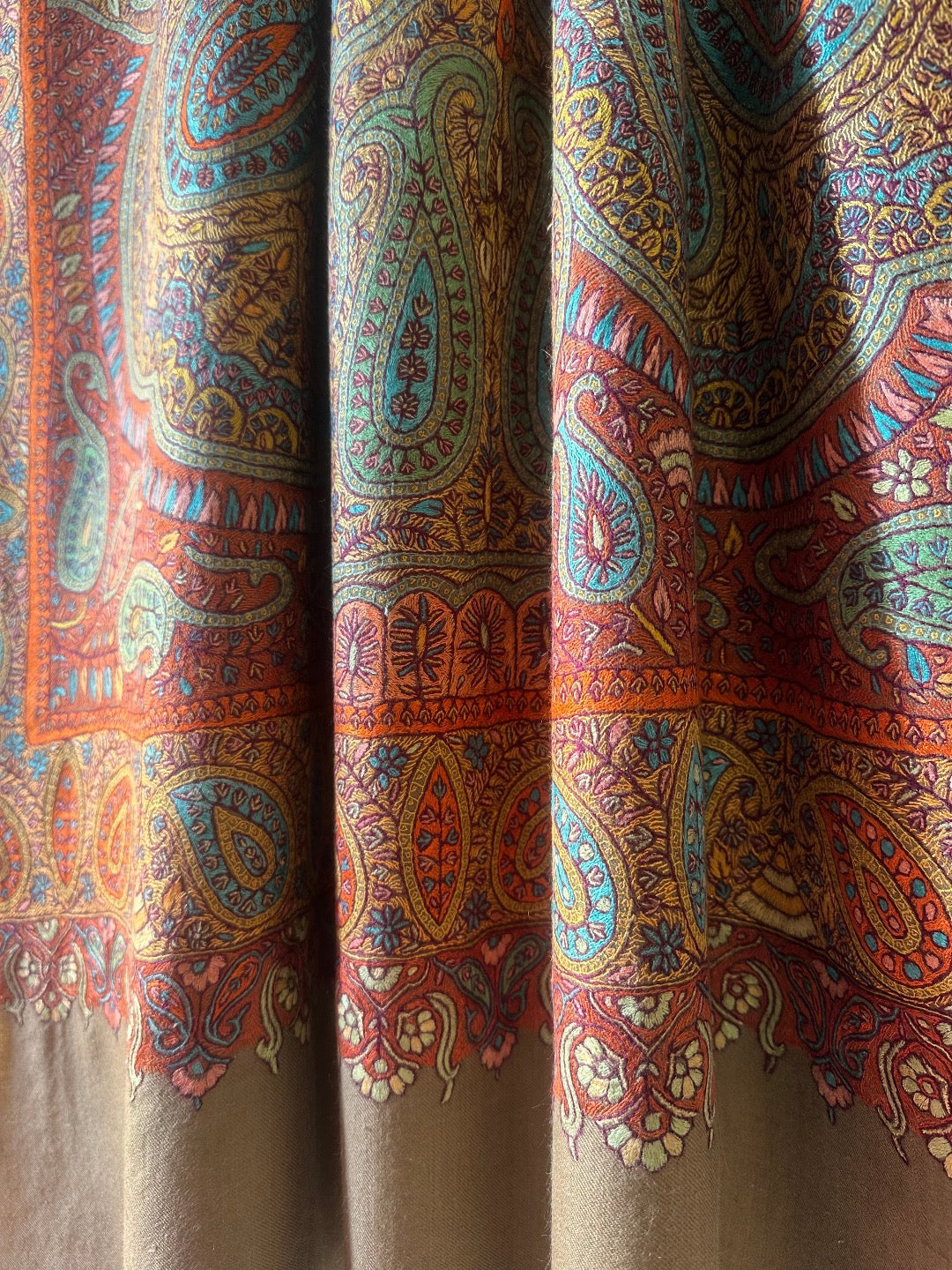Multicolour Sozni Pashmina Shawl ArtAsiaHandicrafts