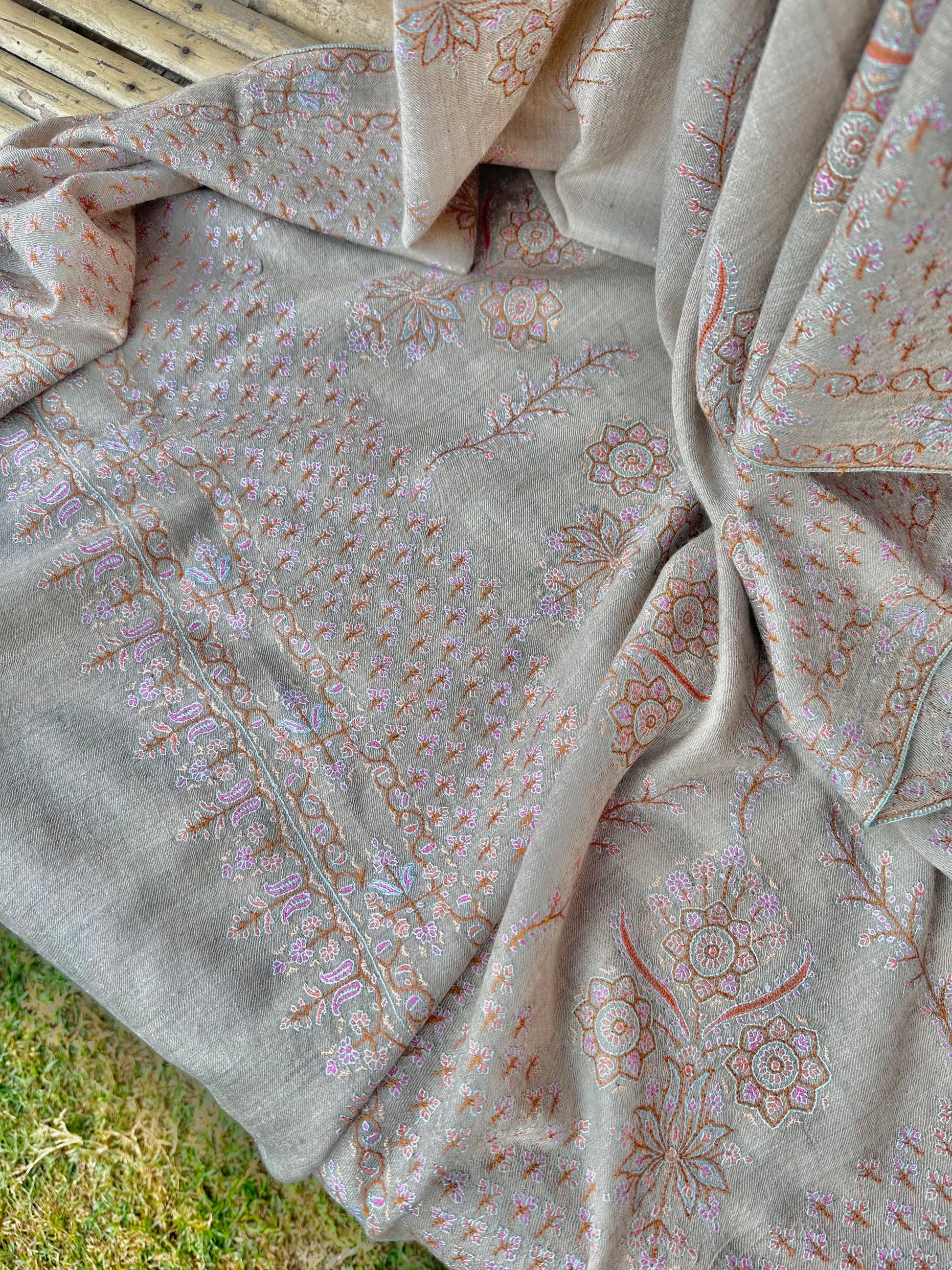 Natural Sozni Pashmina Shawl ArtAsiaHandicrafts