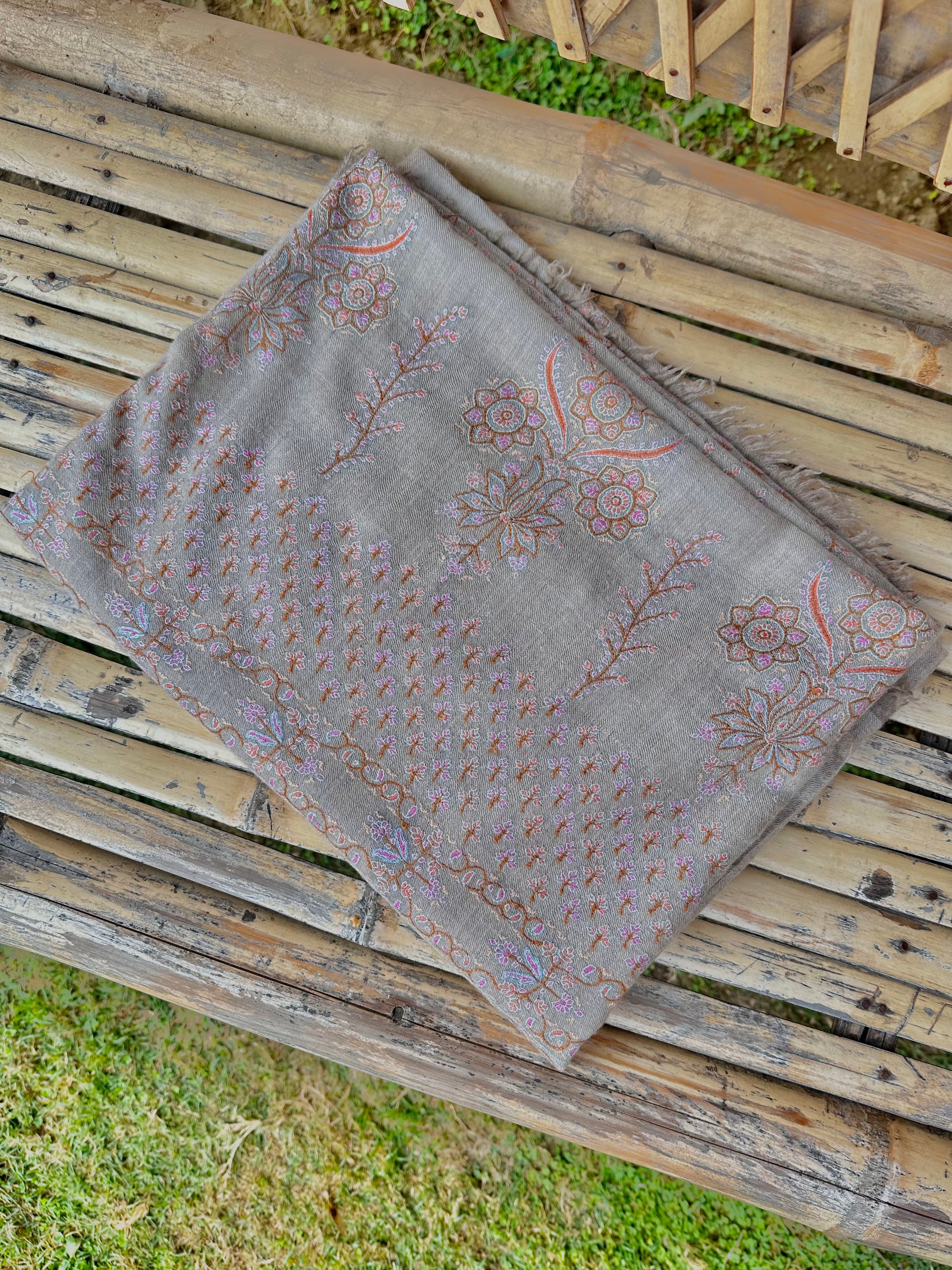 Natural Sozni Pashmina Shawl ArtAsiaHandicrafts