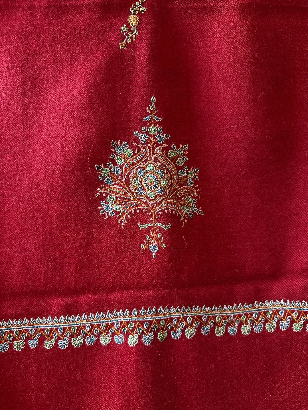 Red Bootedar Pashmina Shawl ArtAsiaHandicrafts