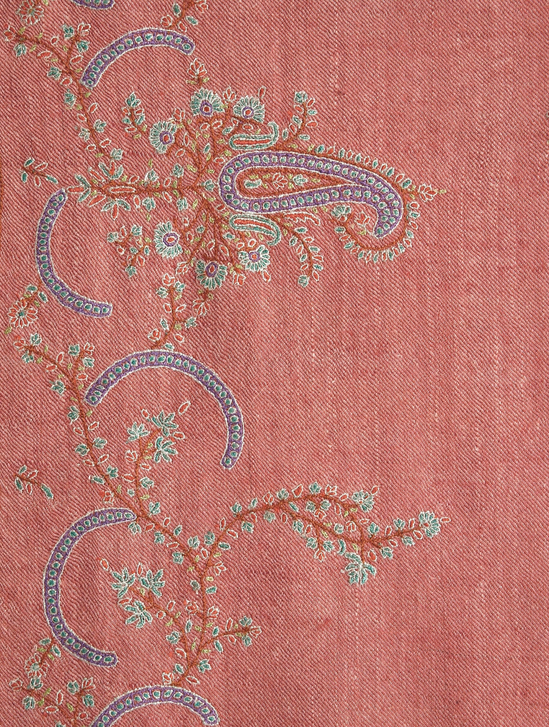 HAUTE COUTURE WEAR FASHION PEACH PASHMINA SHAWL