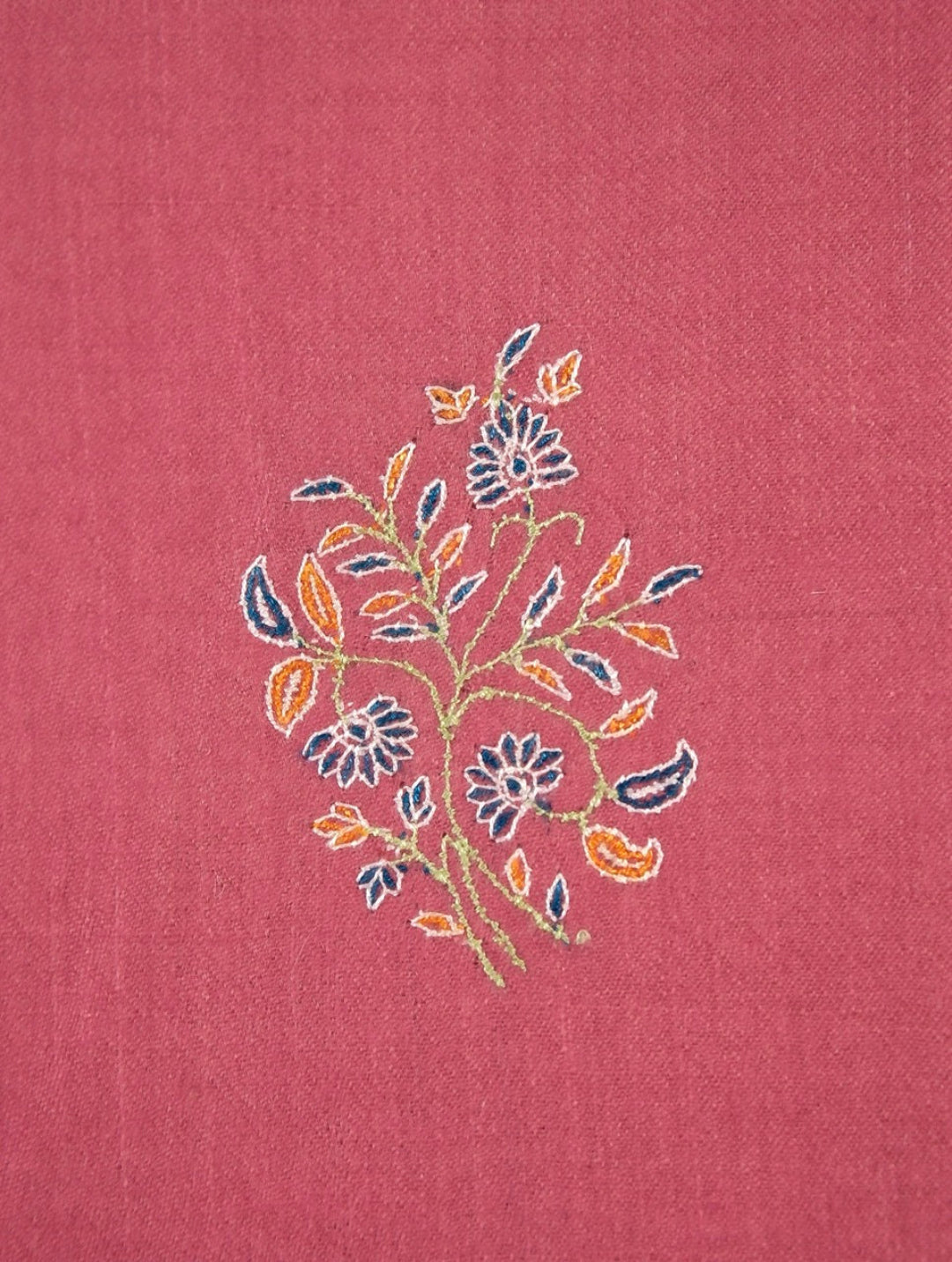 FINEST EMBROIDERED DRAPE ROSE PINK PASHMINA SHAWL