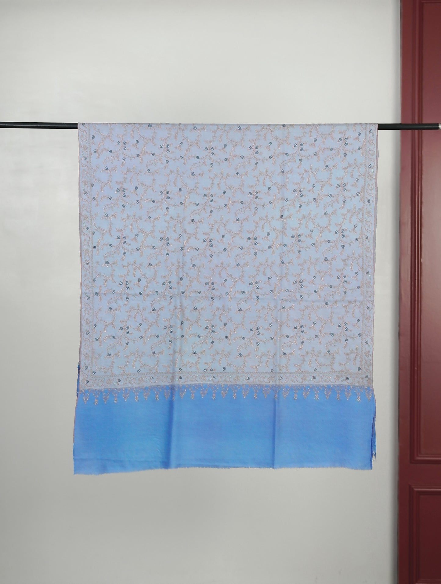 OFFICE WEAR DELICATE SKY BLUE PASHMINA SHAWL