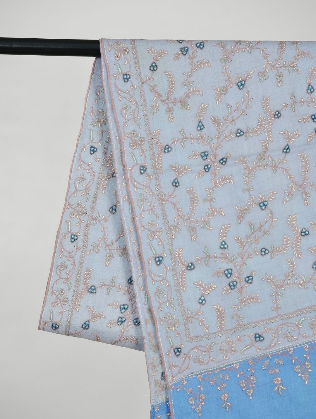 OFFICE WEAR DELICATE SKY BLUE PASHMINA SHAWL