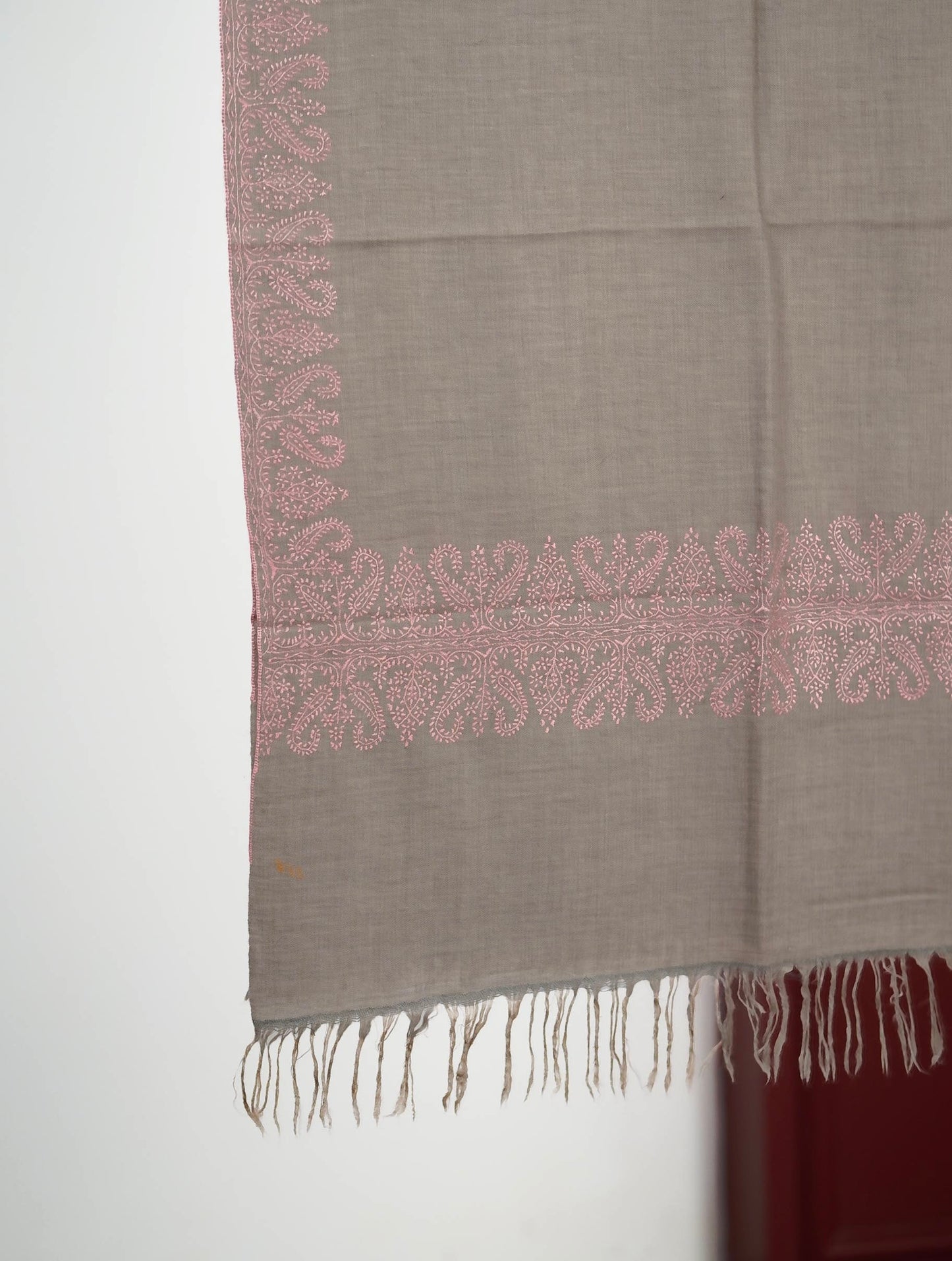 NORMAL FIT WARM WINTER NATURAL EMBROIDERED PASHMINA SCARF