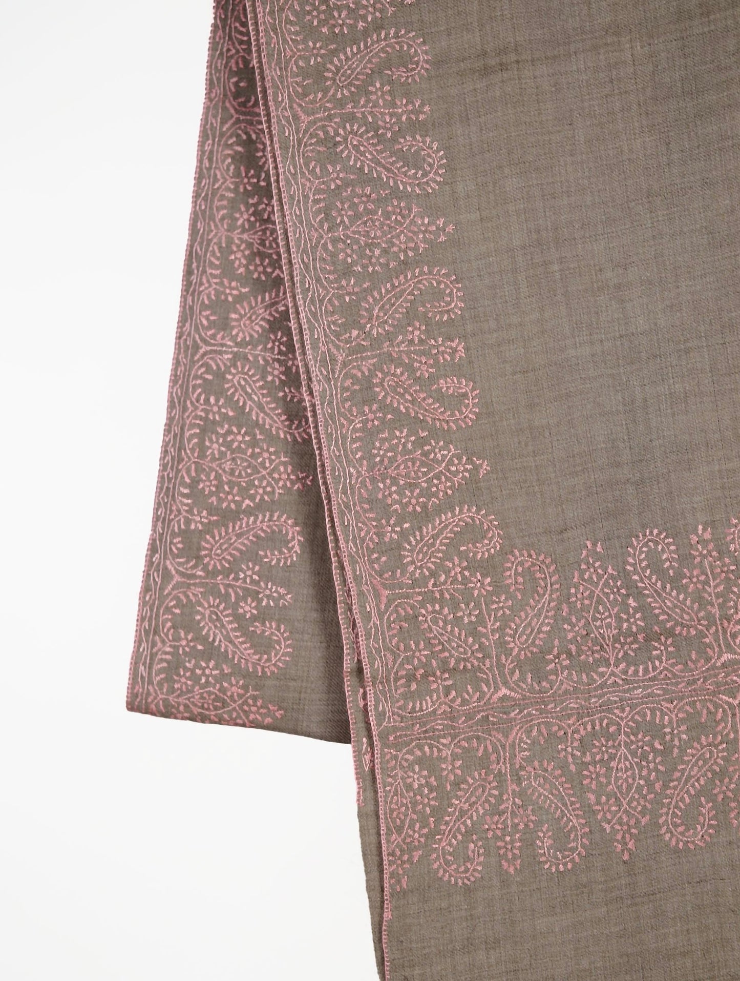 NORMAL FIT WARM WINTER NATURAL EMBROIDERED PASHMINA SCARF