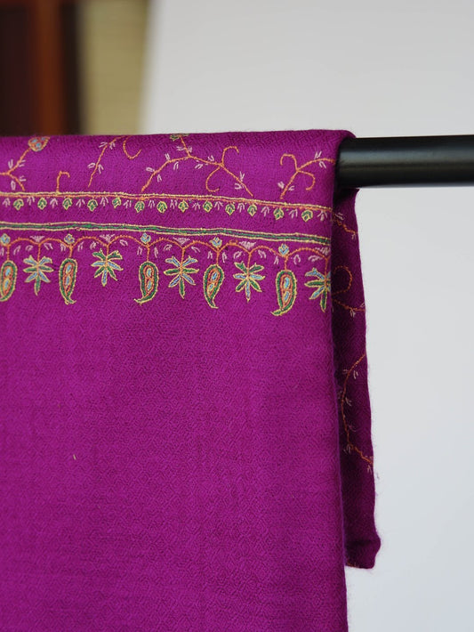 Purple Jaal Pashmina Scarf