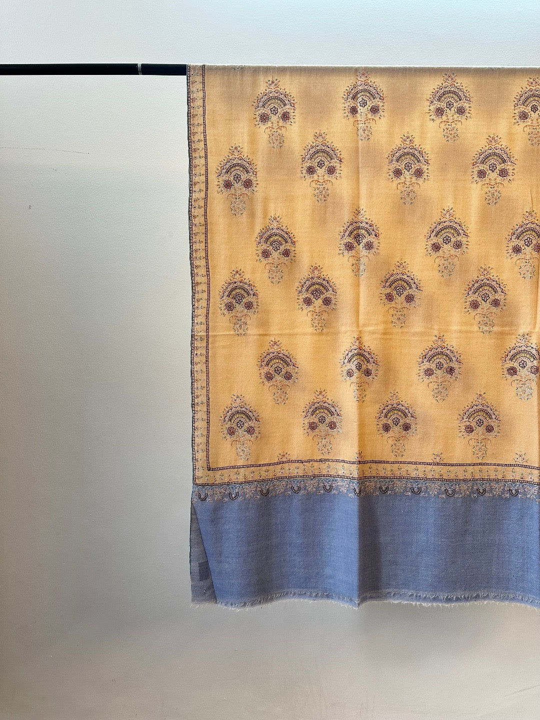 Tan Bootedar Sozni Pashmina Shawl ArtAsiaHandicrafts