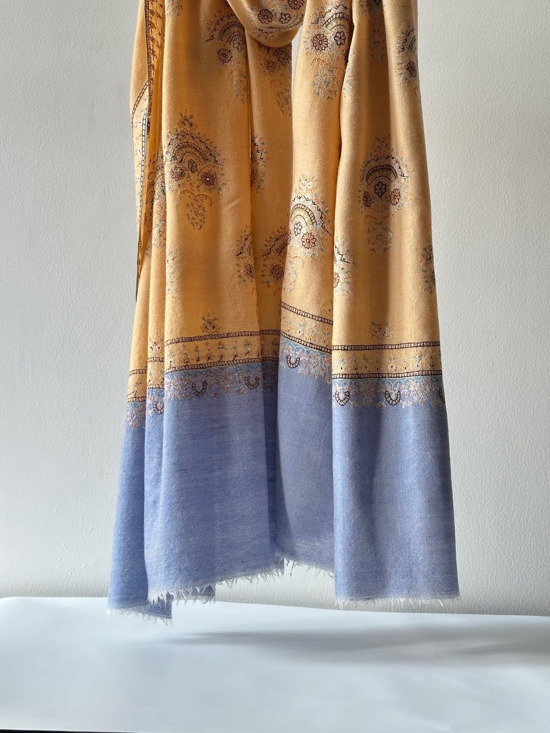 Tan Bootedar Sozni Pashmina Shawl ArtAsiaHandicrafts