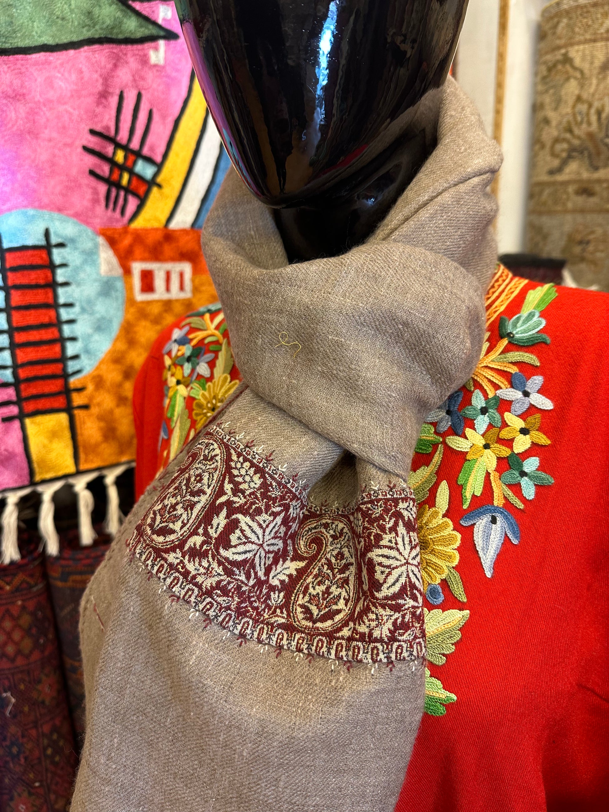 Zati Patch Pashmina Scarf ArtAsiaHandicrafts