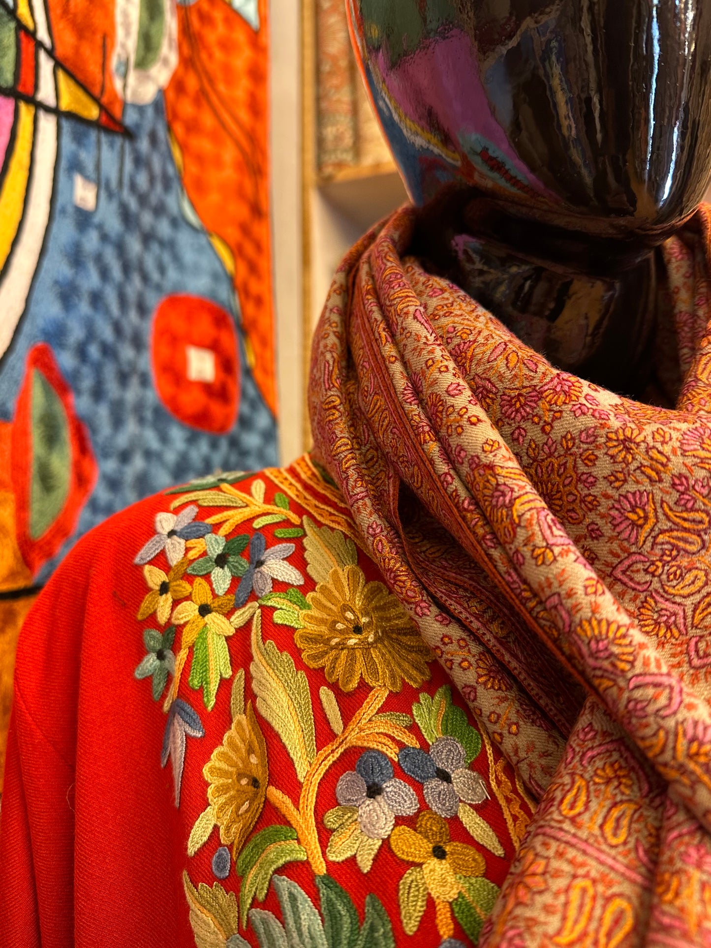 Zati Sozni Pashmina Shawl ArtAsiaHandicrafts