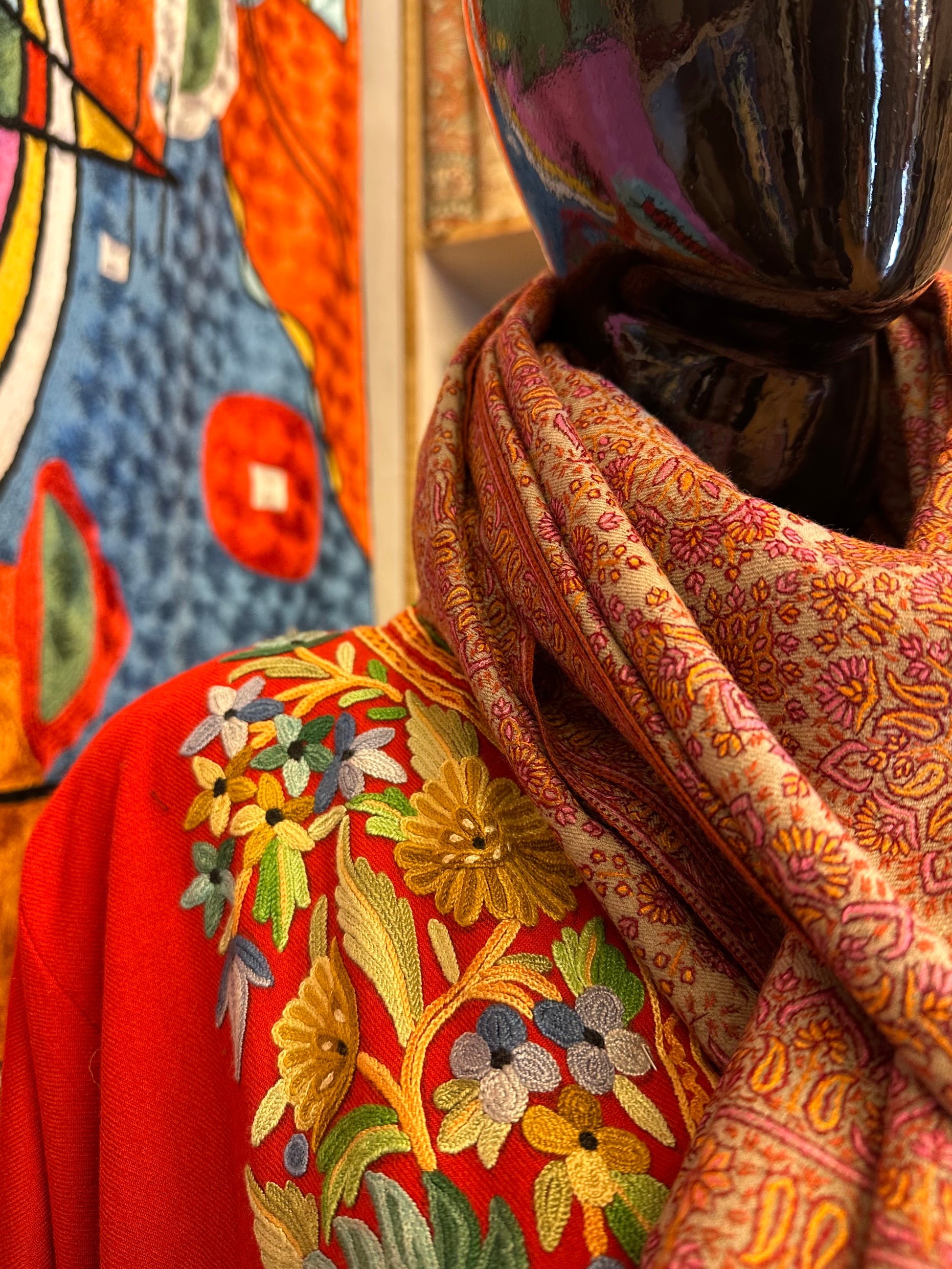 Zati Sozni Pashmina Shawl ArtAsiaHandicrafts
